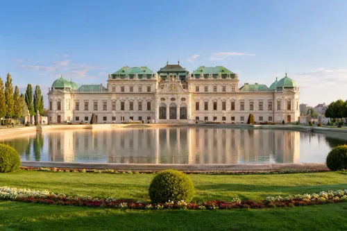 Illustrative city scene of Vienna, Austria.