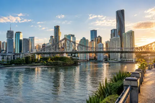 Illustrative city scene of Brisbane, Australia.