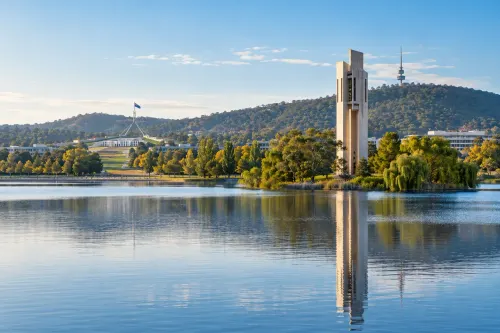 Illustrative city scene of Canberra, Australia.