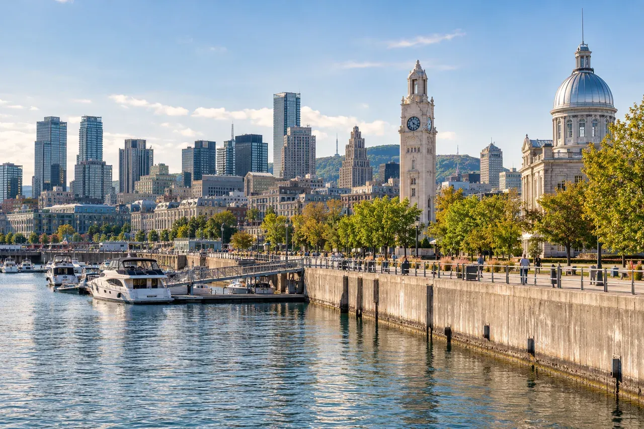 Illustrative city scene of Montreal, Canada.