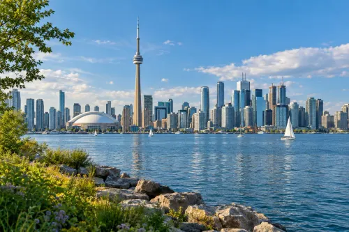 Illustrative city scene of Toronto, Canada.