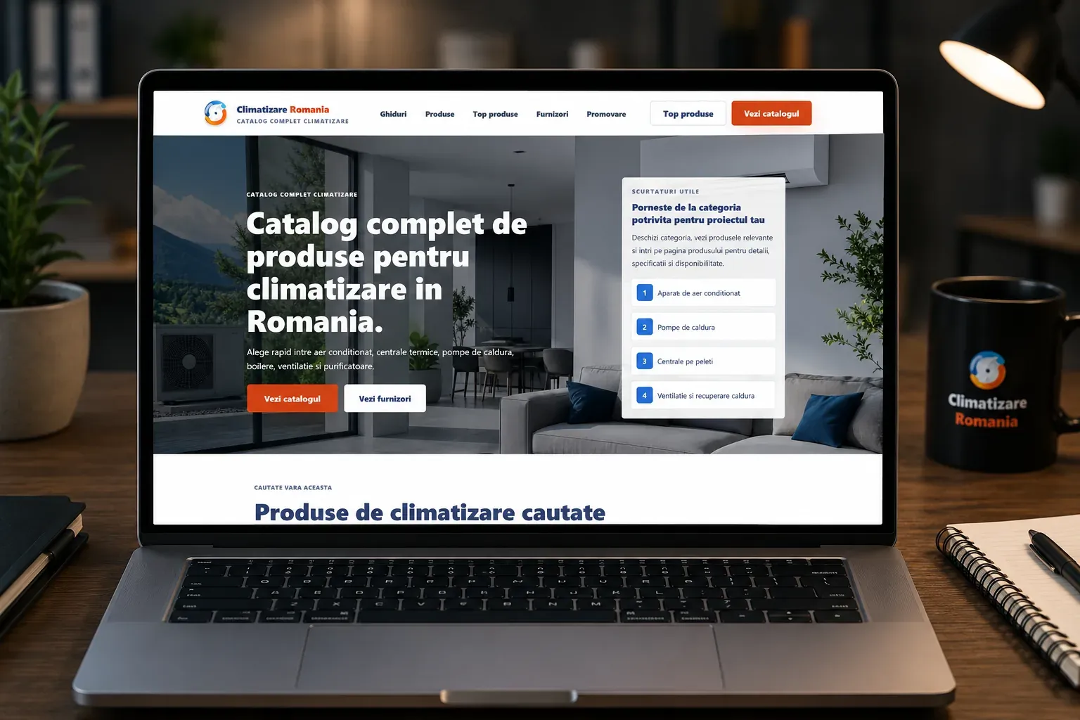 Climatizare România website project preview
