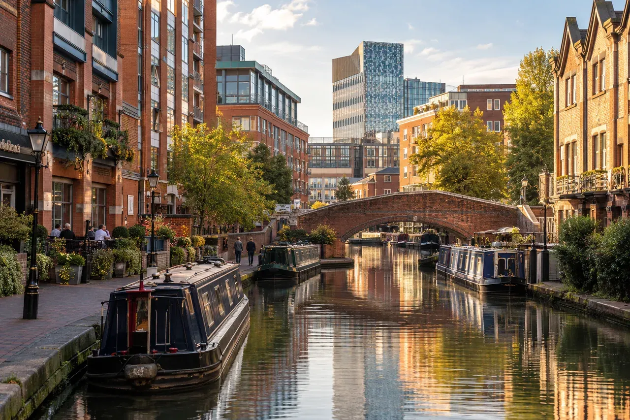 Illustrative city scene of Birmingham, United Kingdom.