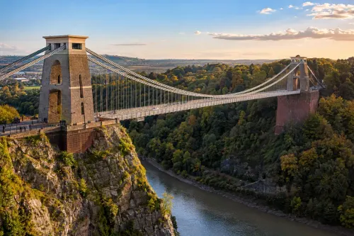 Illustrative city scene of Bristol, United Kingdom.