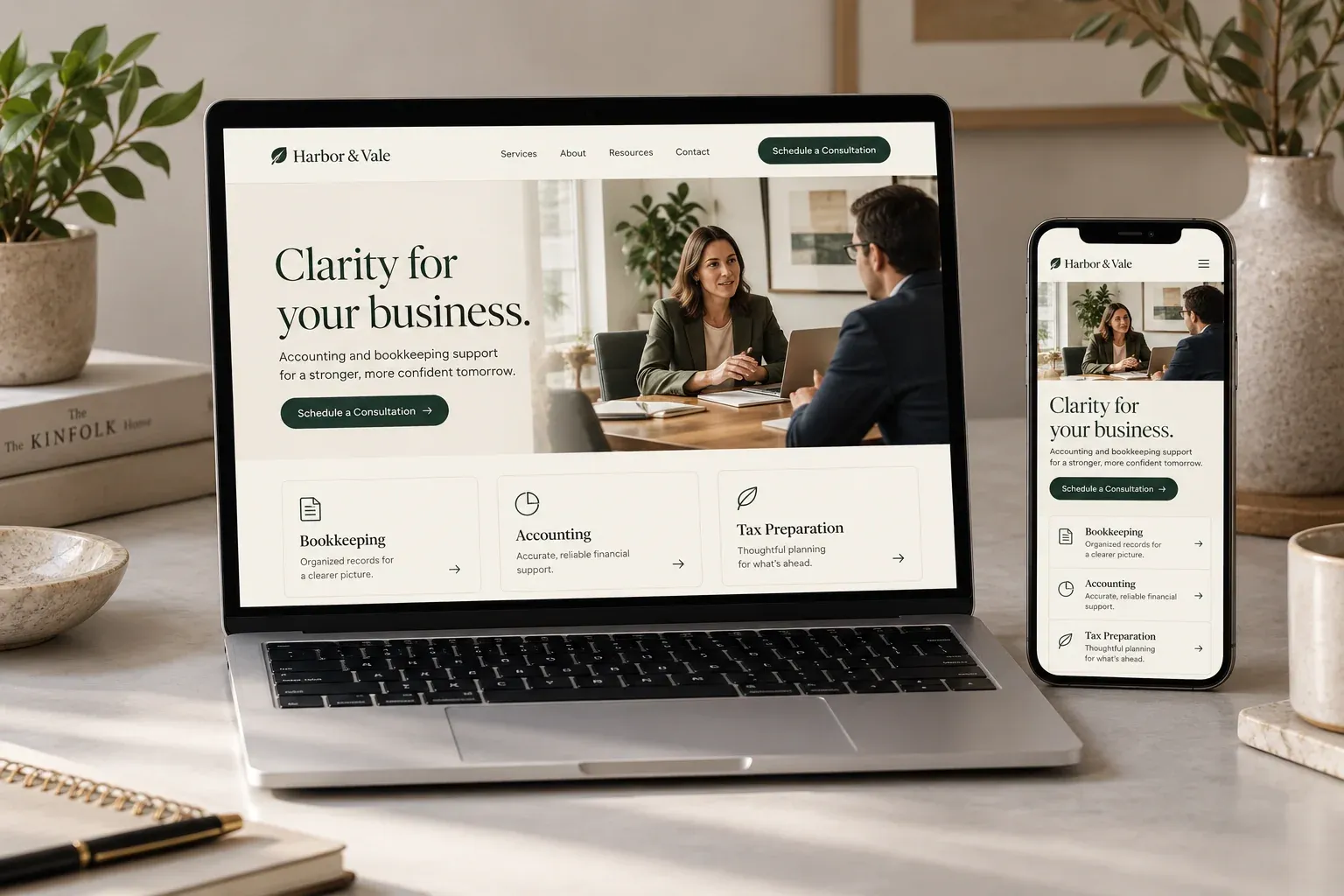 Illustrative visual for websites for accounting firms