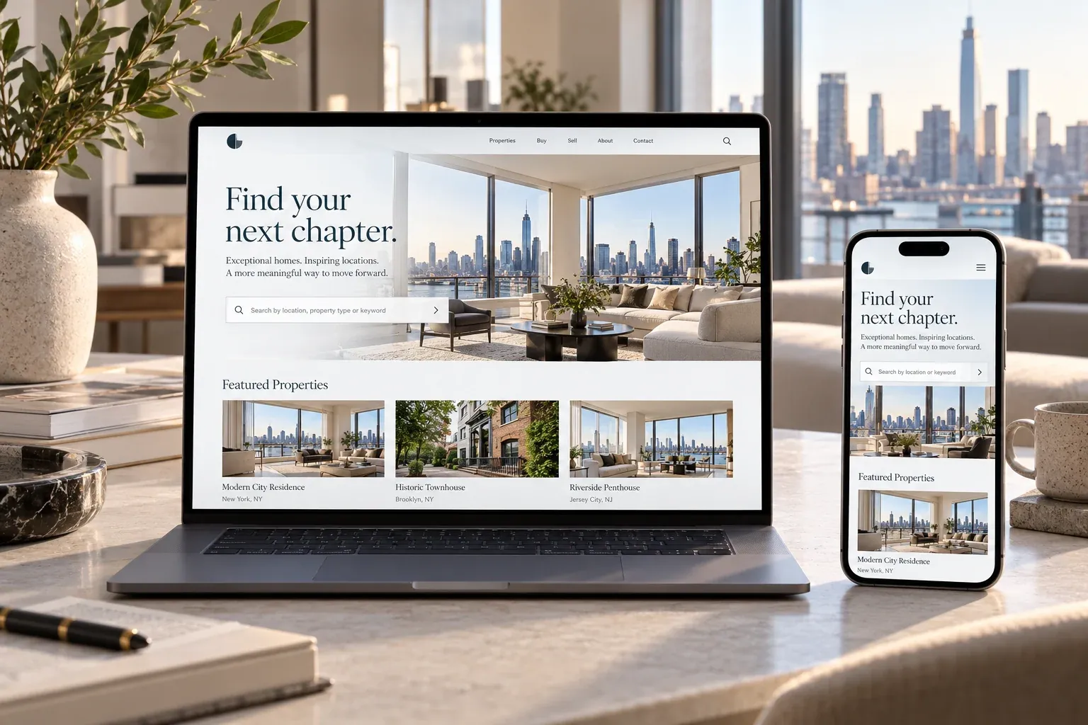 Illustrative visual for websites for property and real estate businesses