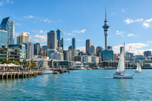 Illustrative city scene of Auckland, New Zealand.