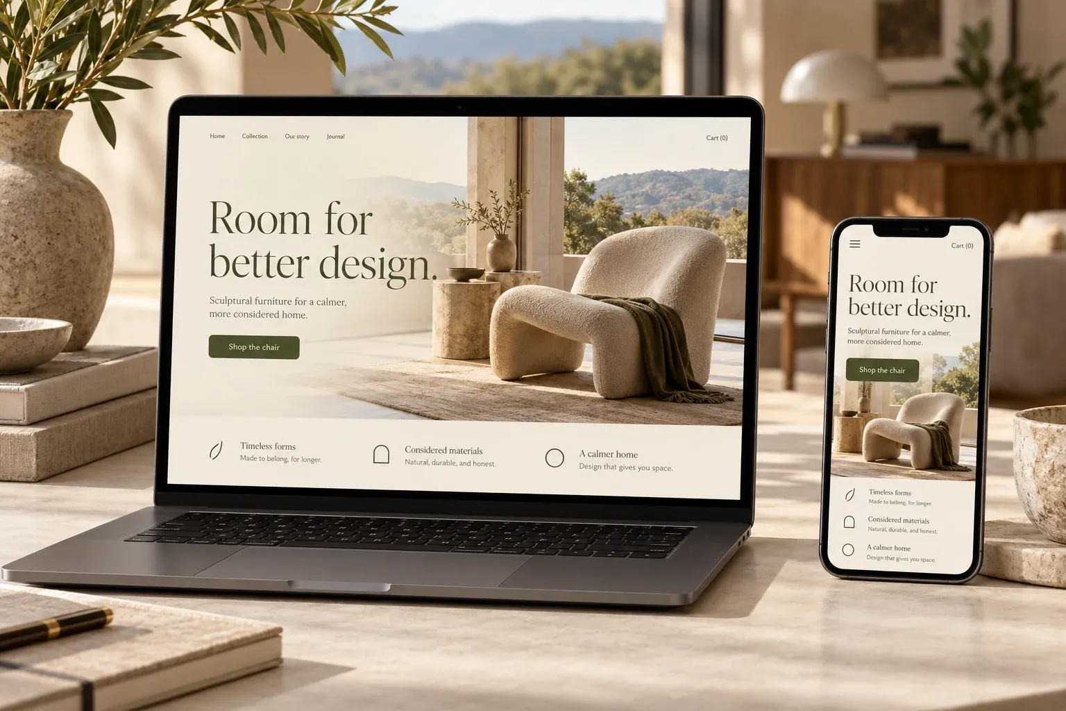 Illustrative visual for landing page design