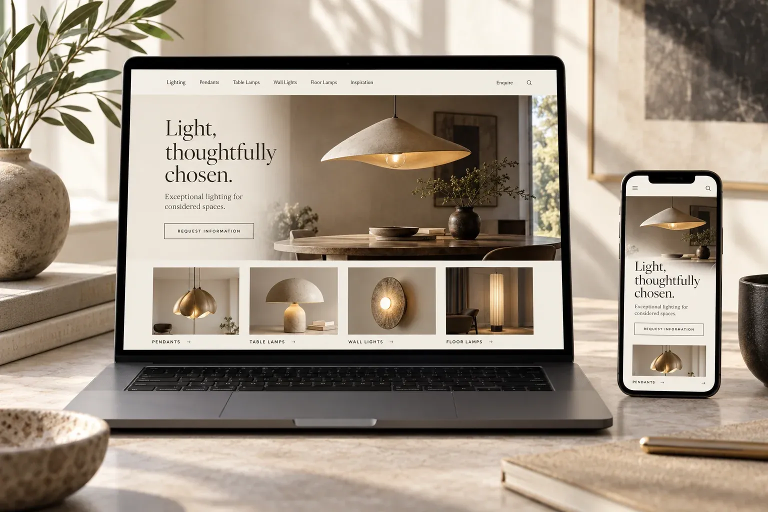 Illustrative visual for product catalogue websites