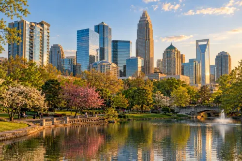 Illustrative city scene of Charlotte, United States.