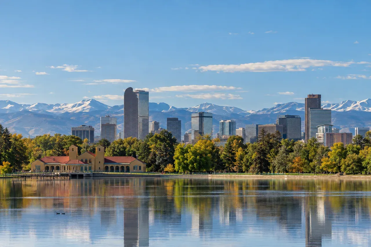 Illustrative city scene of Denver, United States.