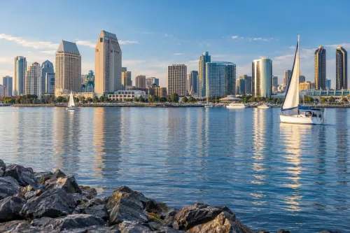 Illustrative city scene of San Diego, United States.