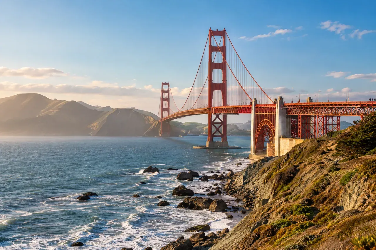 Illustrative city scene of San Francisco, United States.