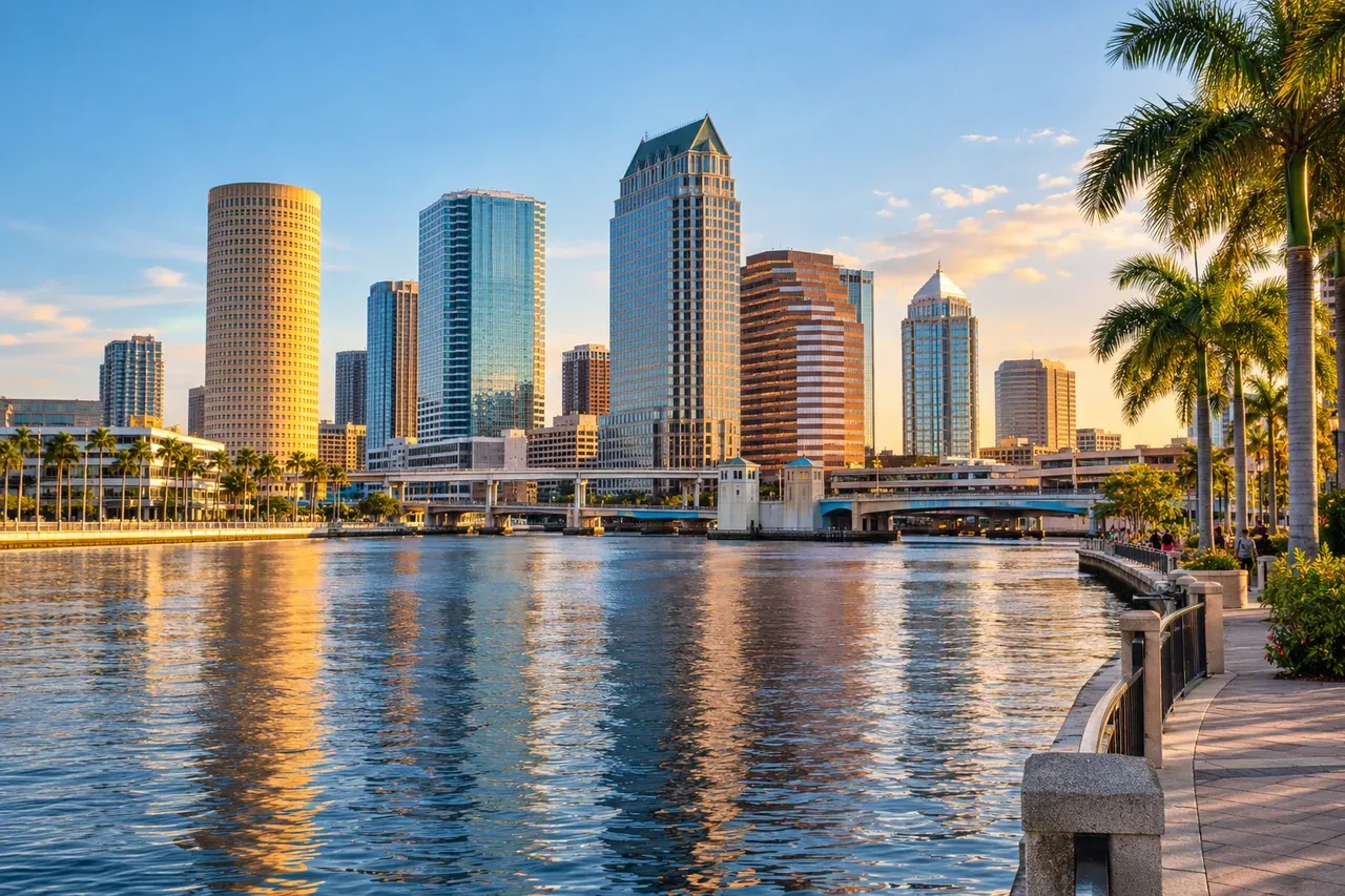 Illustrative city scene of Tampa, United States.